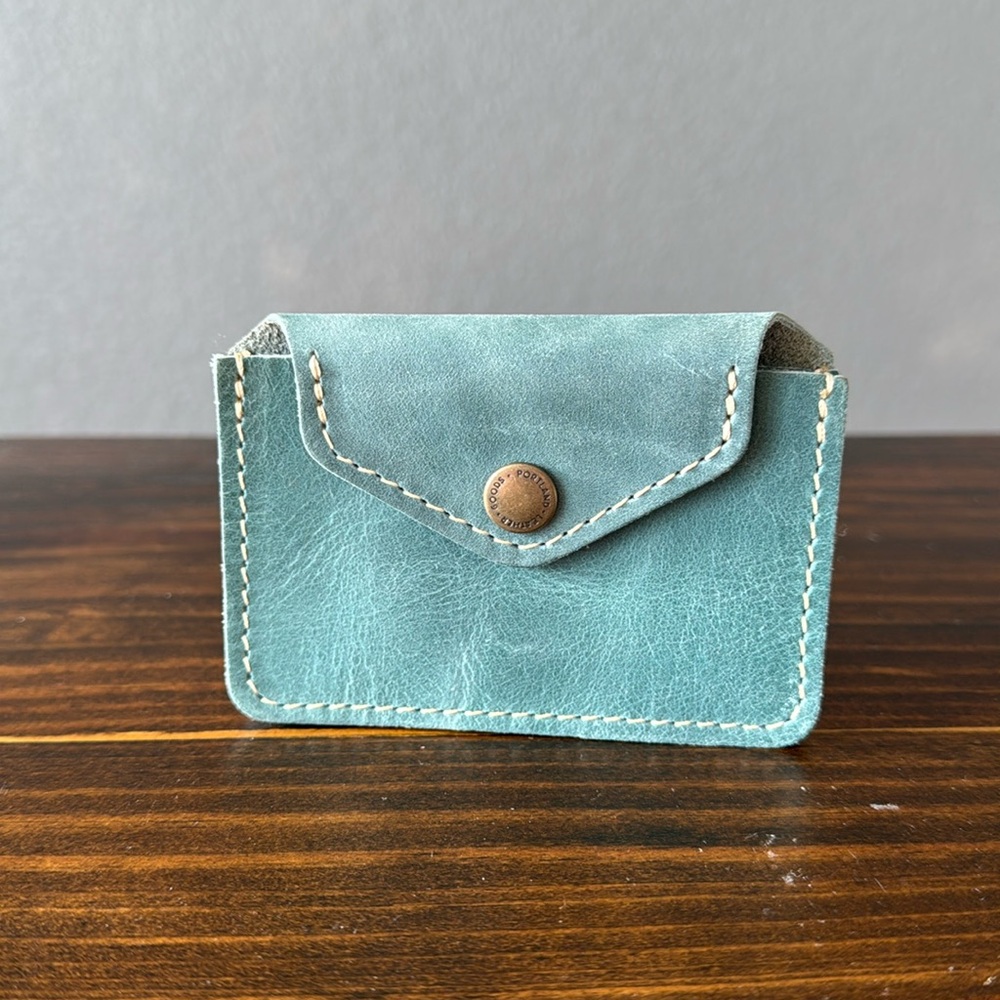 New Portland Leather Lovebug Wallet - Aqua